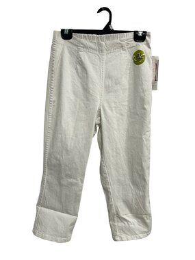 White Stag White Stretch Convertible Capri Pants Size Small Pedal Pusher NWT
